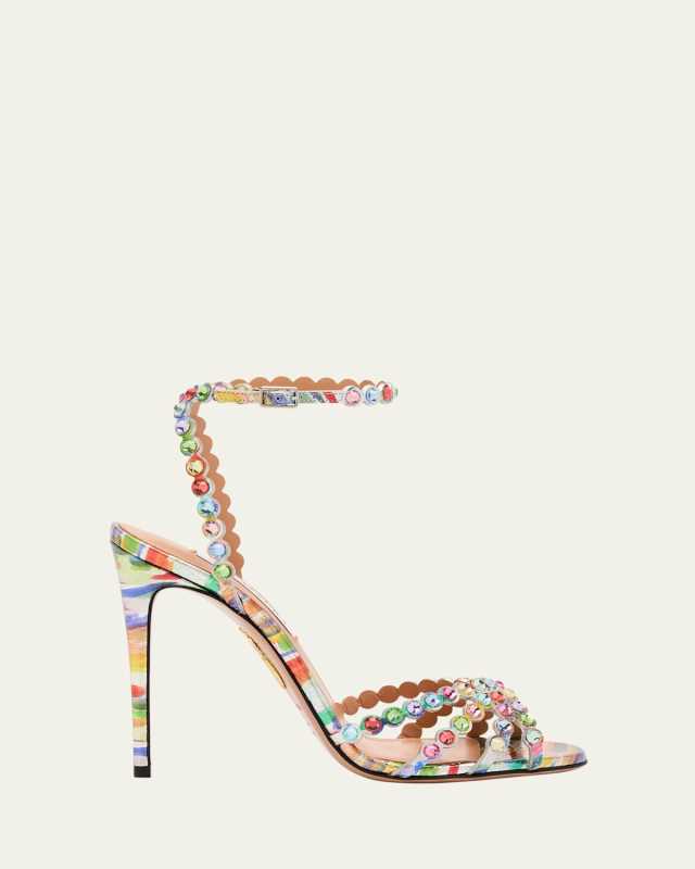 Tequila Brush Strokes Printed Stiletto Sandals